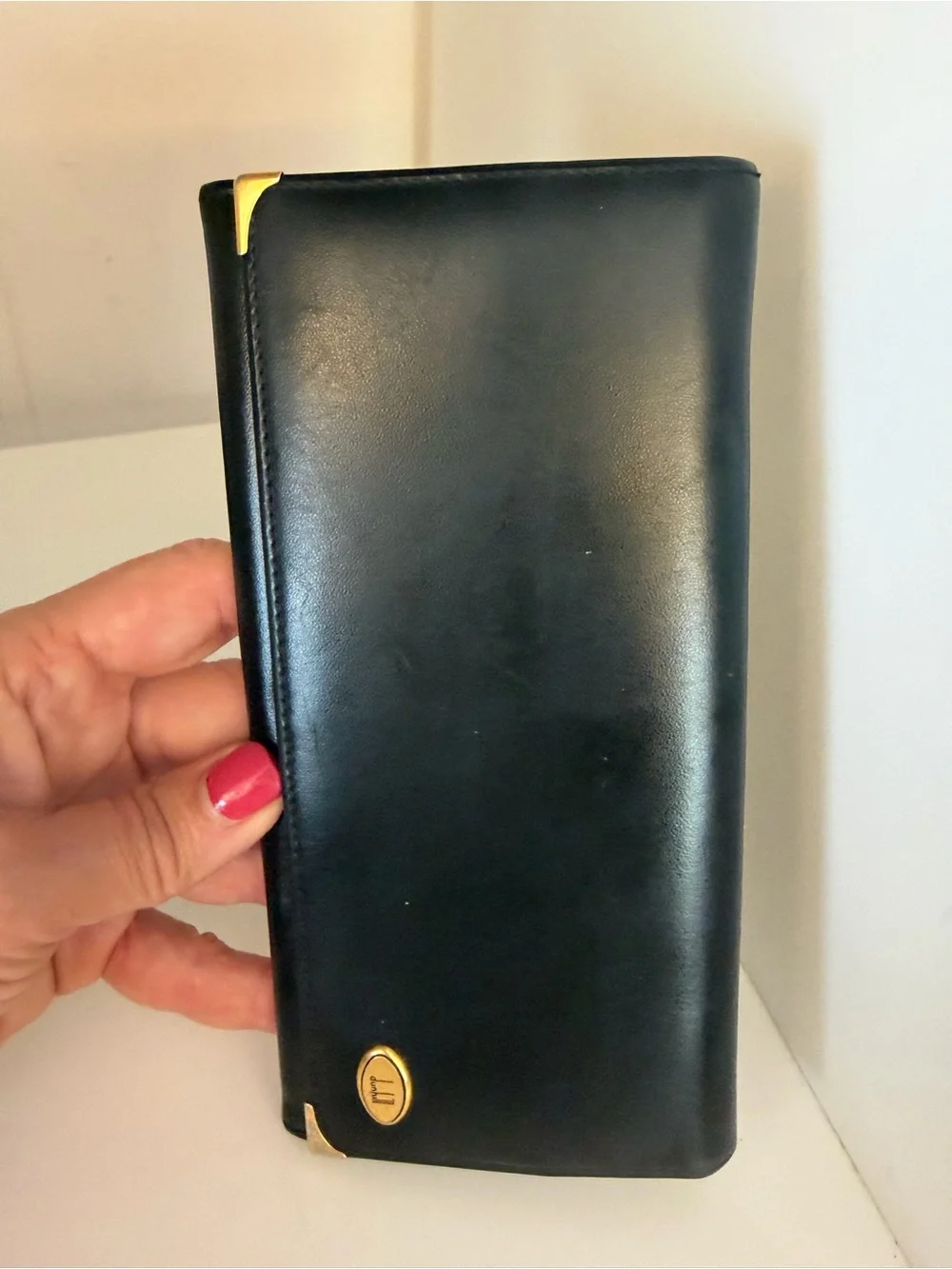 ✨ Vintage Dunhill • Black Leather • Original Box ✨